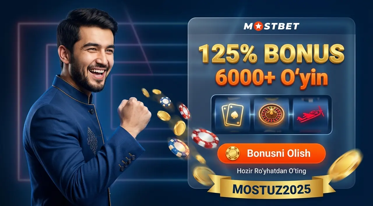 Mostbet Qazino: 6000+ O'yin va 125% Bonus